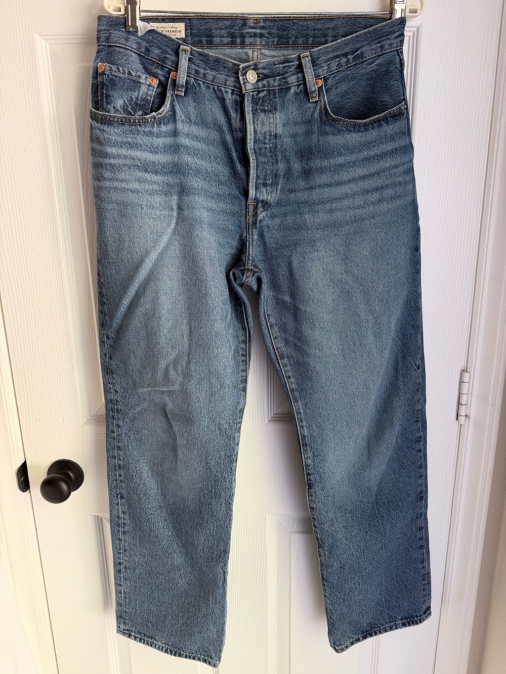 Women’s Wide Leg Blue Denim Jeans - Relaxed Flare